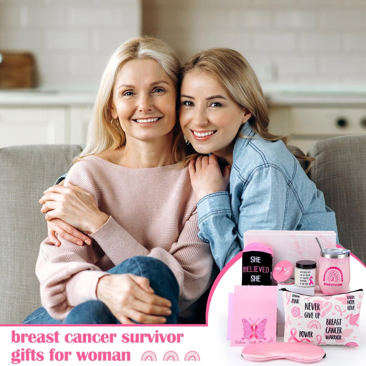 8 Pcs Breast Cancer Basket C457