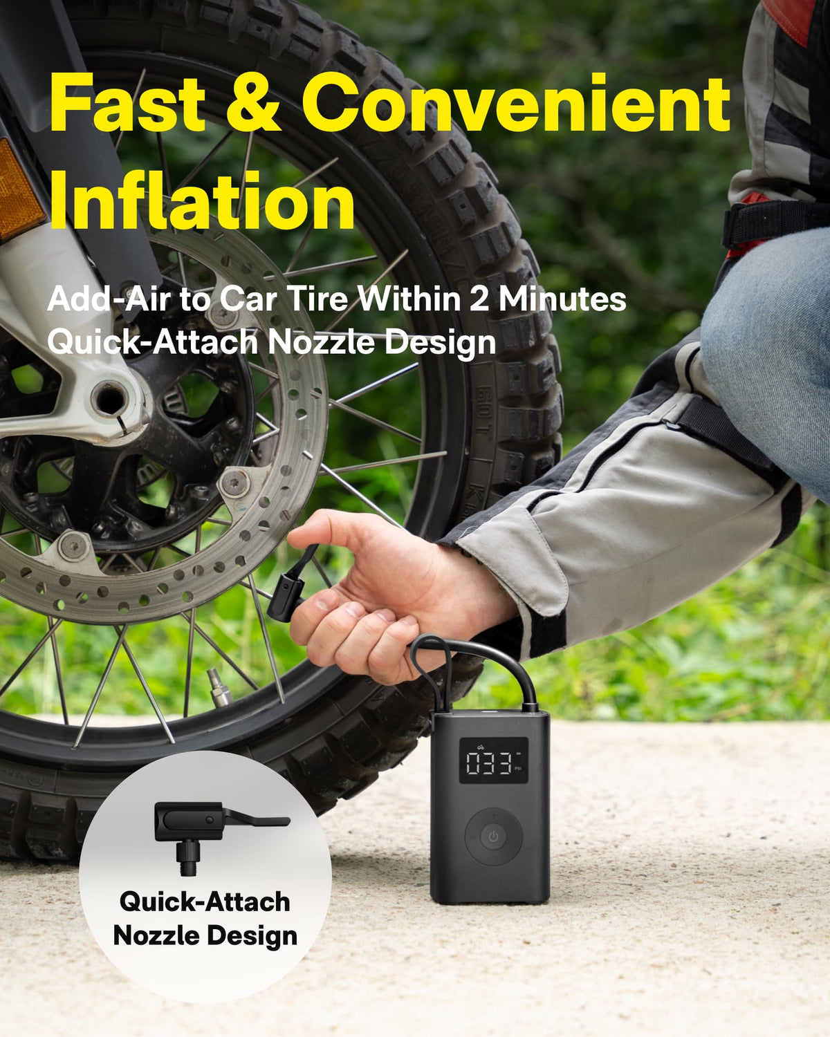 Portable Air Compressor with Digital Pressure Gauge 150PSI C74421