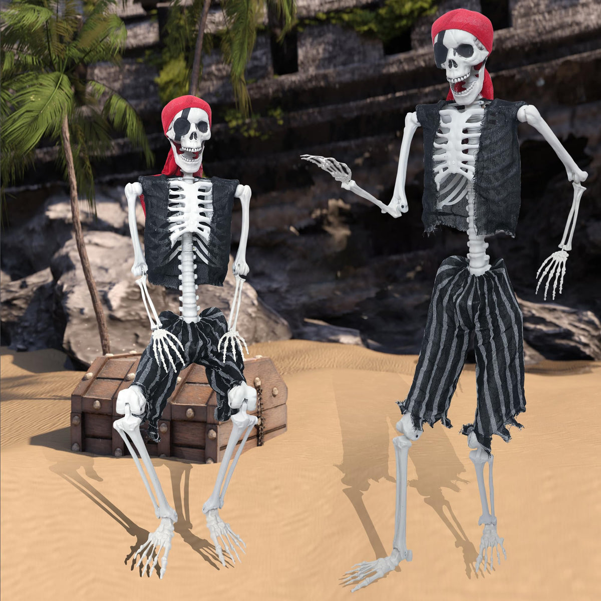 5.4ft Posable Life Size Skeleton with Movable Joints V3245