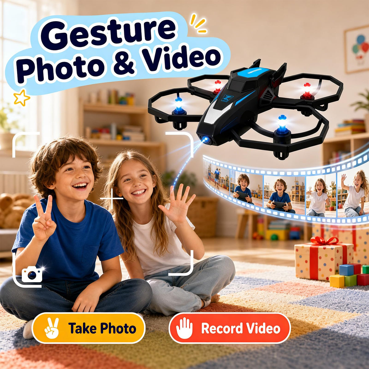 Mini Drones with Camera 1080P HD RC Quadcopter V825
