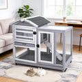 Wooden Rabbit Hutch with Waterproof Roof P6678