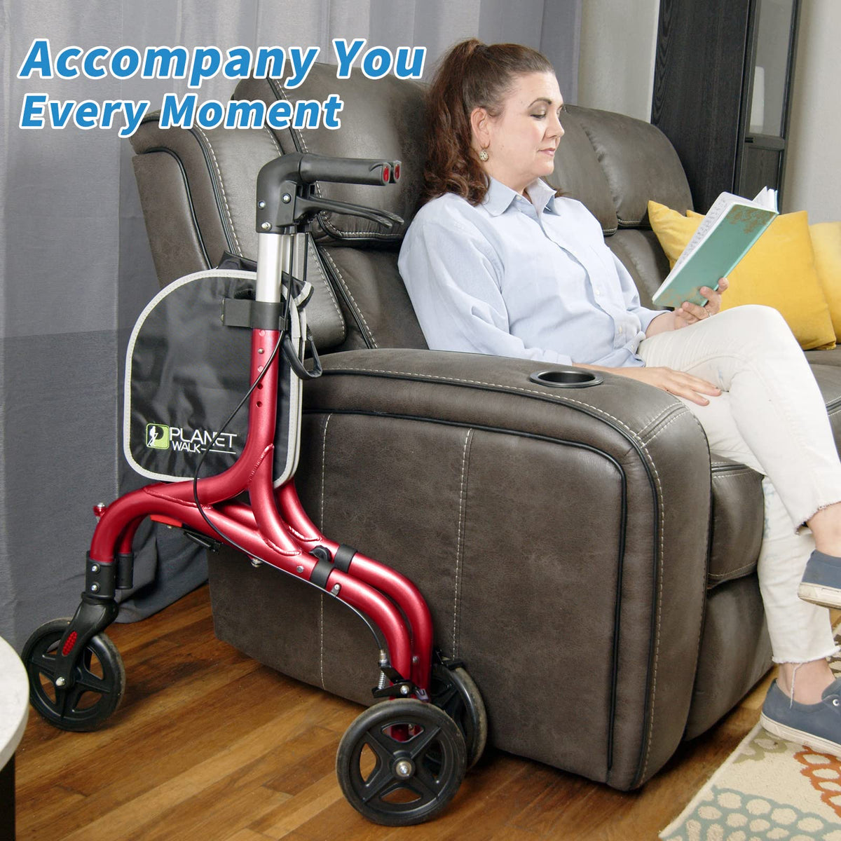 3 Wheel Foldable Aluminum Rollator Walker G597