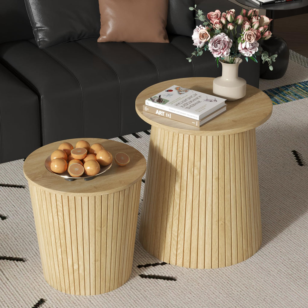 2-Piece Round Coffee Table Set H979