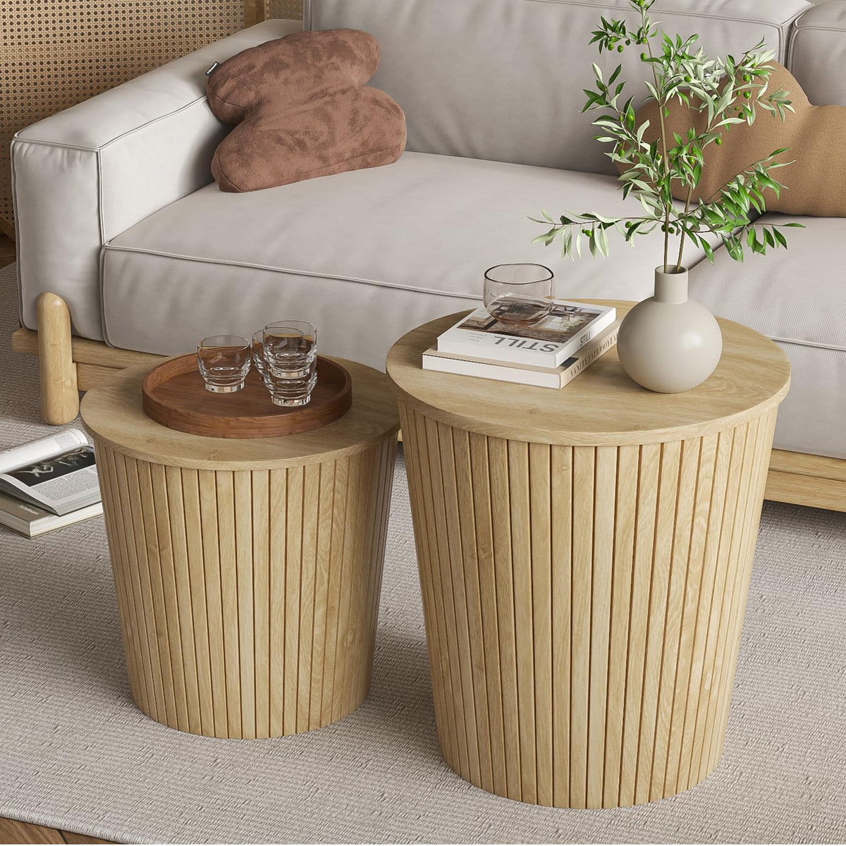 2-Piece Round Coffee Table Set H979