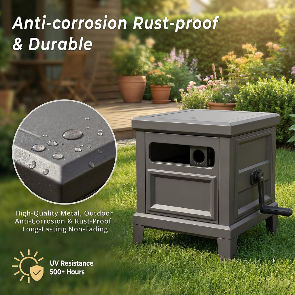 Heavy Duty Steel Garden Hose Reel Deck Box P1009