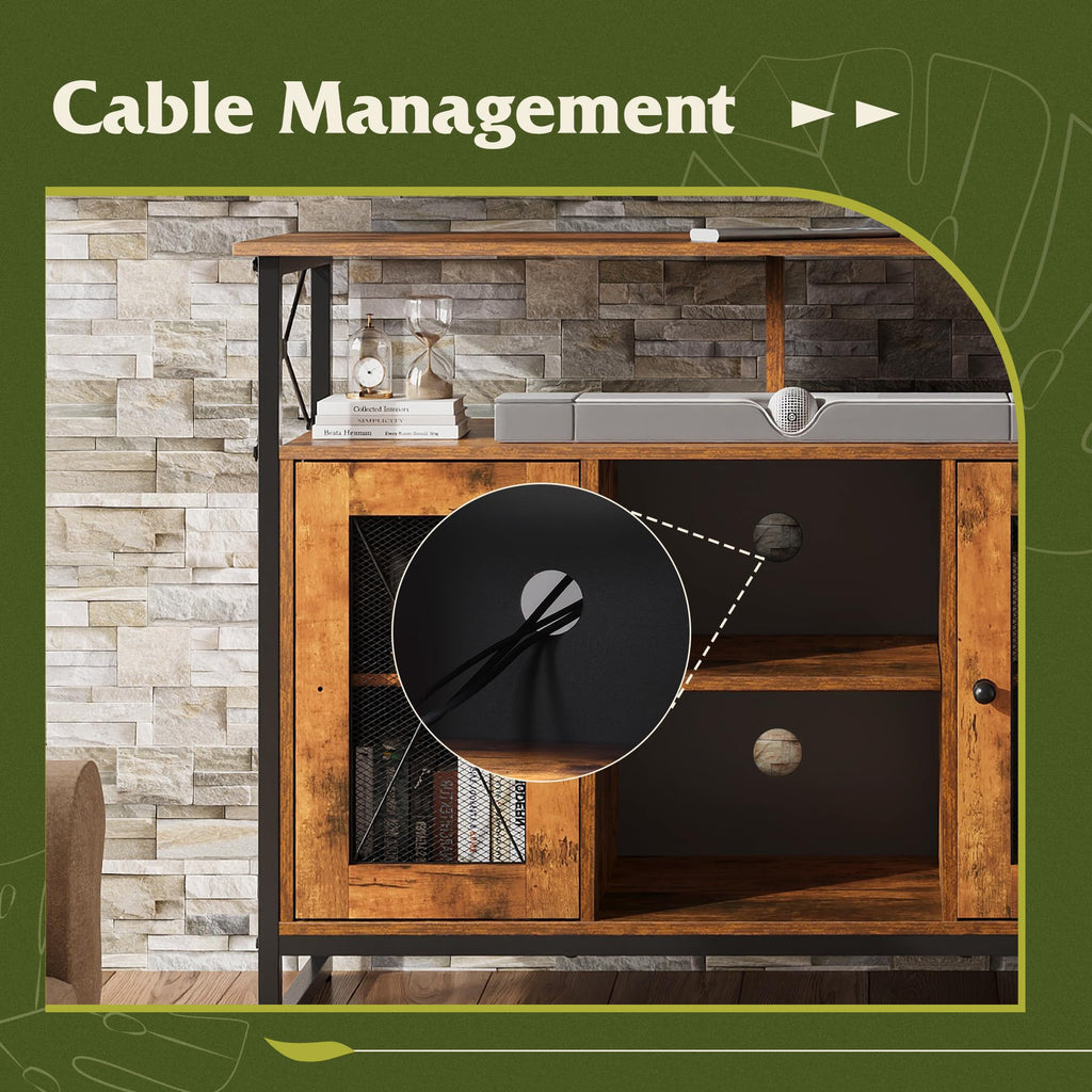 43 Inch TV Stand with Storage Cabinet N339013