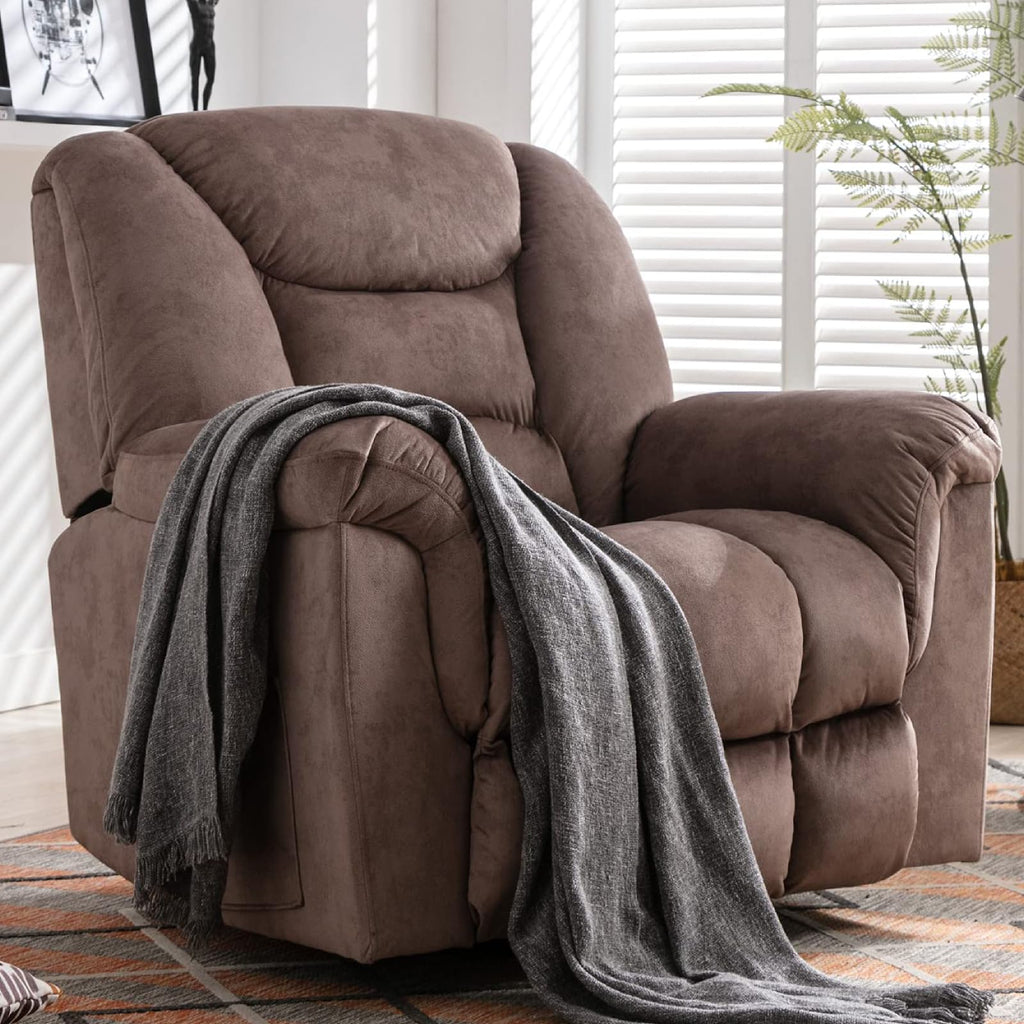 Oversized Manual Swivel Rocker Recliner Chair P4111