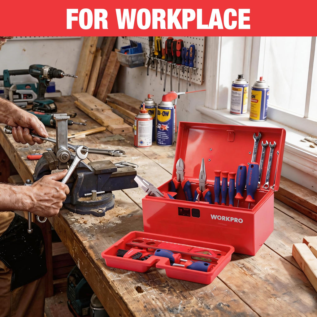 10.8" Mini Metal Tool Box with Removable Tray X444182
