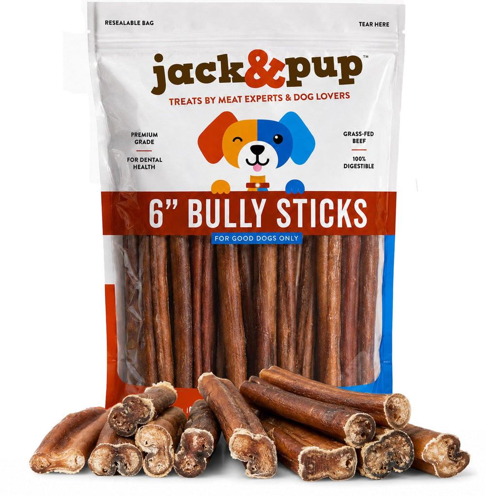 6 Inch Bully Sticks for Dogs 25 Ct O164