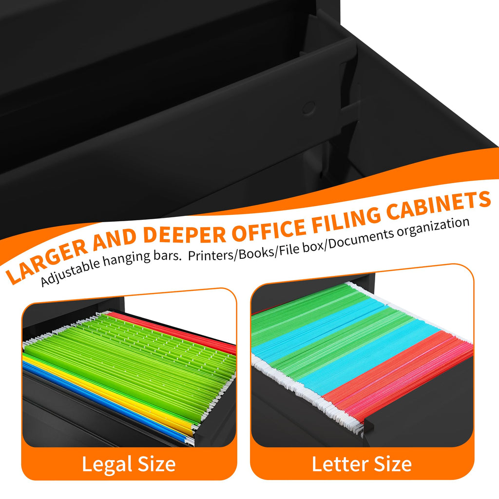 Metal File Cabinet with Drawer Heavy Duty Locking C790707
