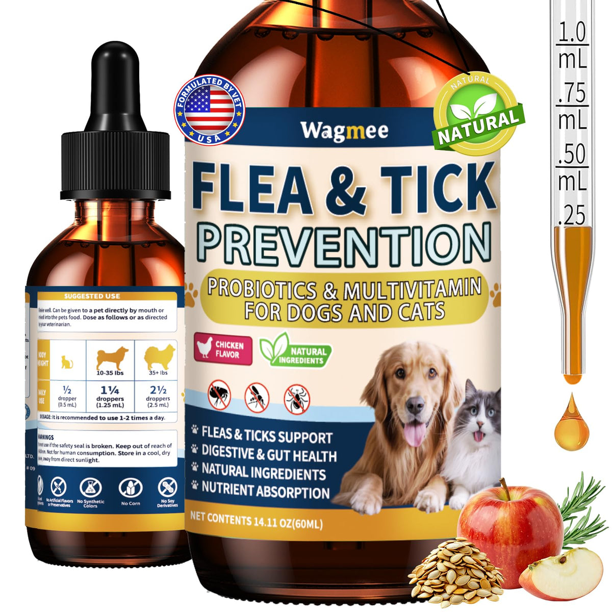 Flea and Tick Prevention for Cats and Dogs Drops F983318