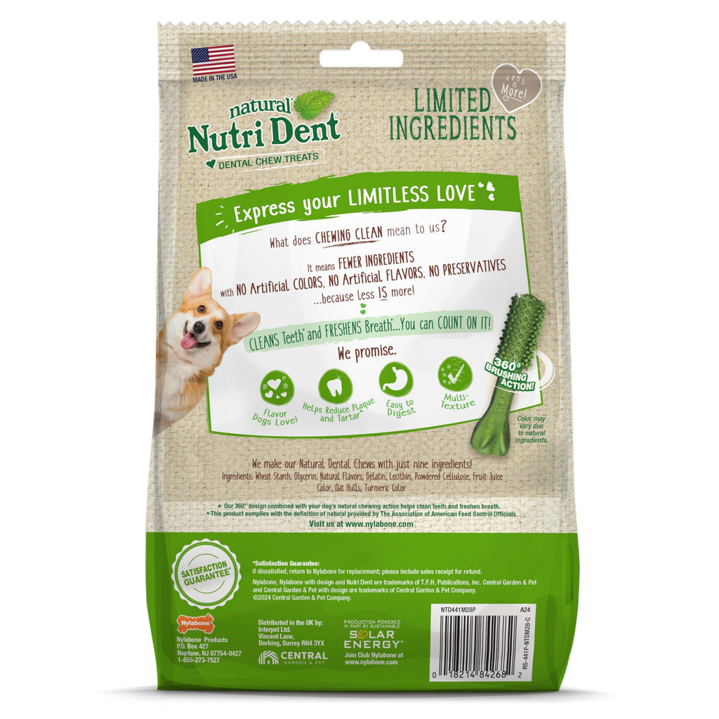 Natural Dog Dental Chews, Small 28 Count G95060