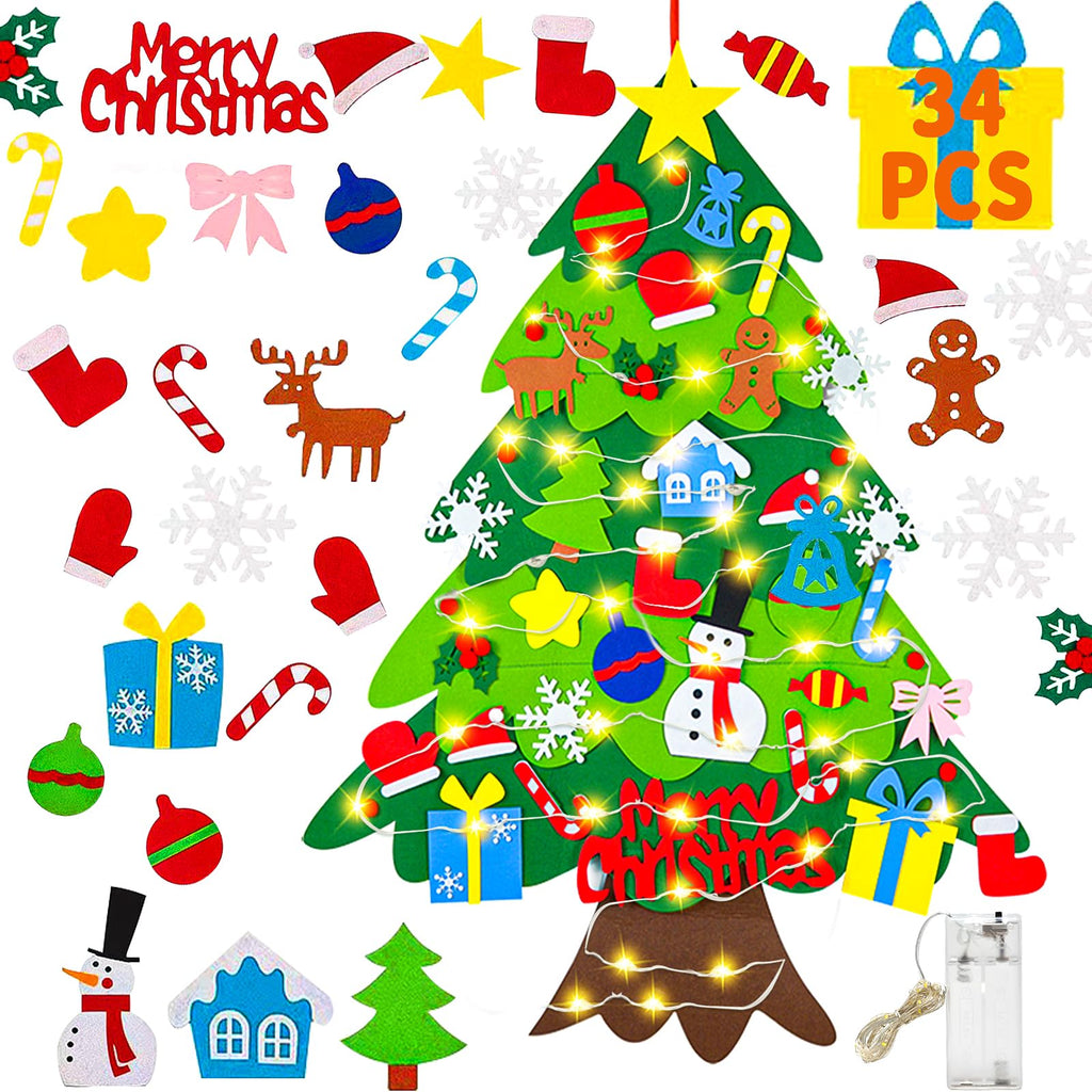 3.15 FT Lighted Felt Christmas Tree X351