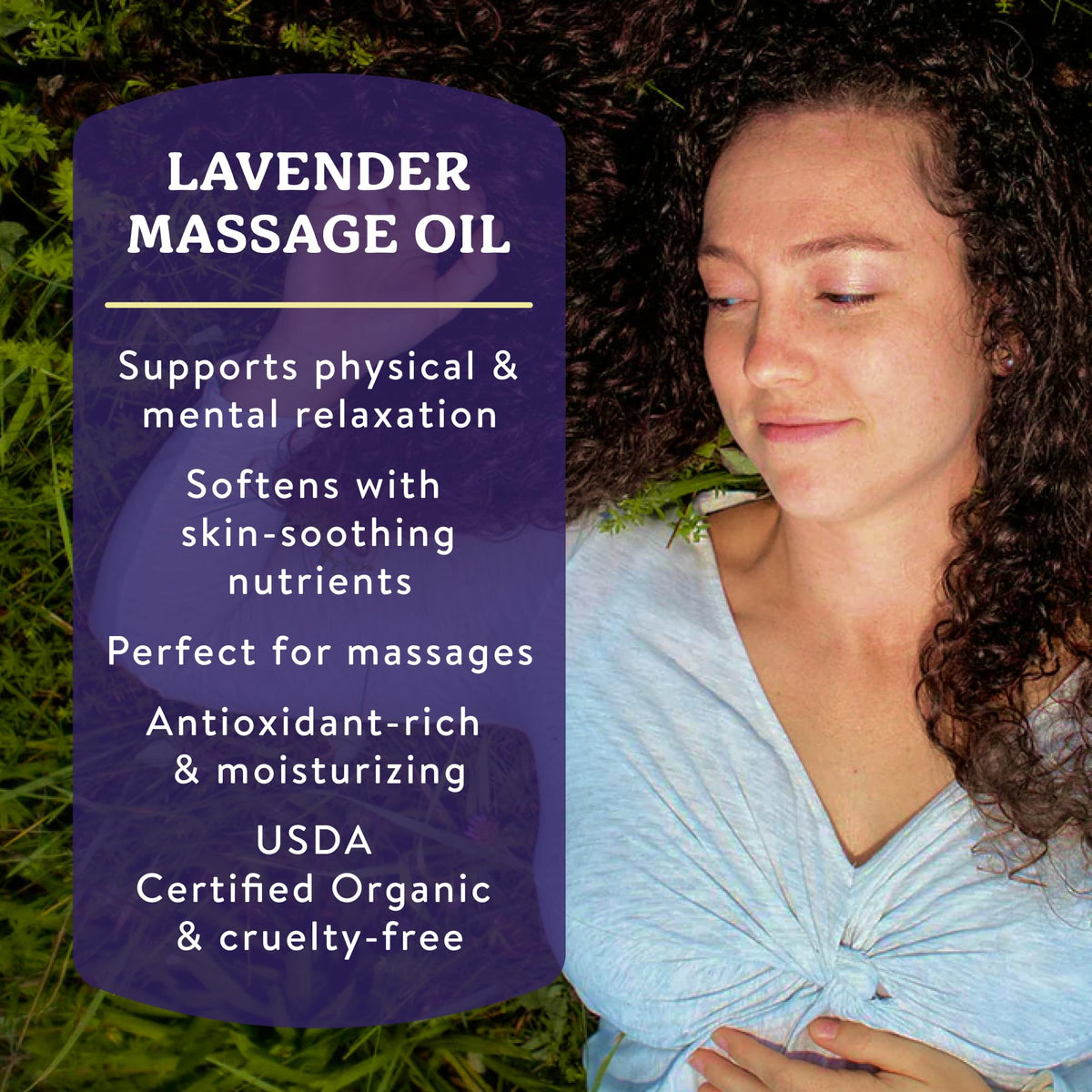 Organic Lavender Massage Oil 4 fl oz V3496