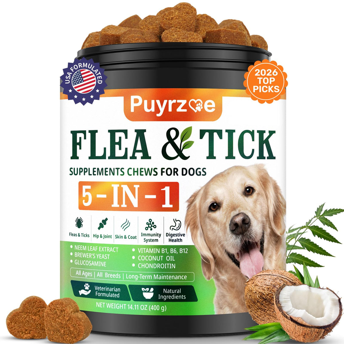 Flea and Tick Prevention for Dogs Chew F8758