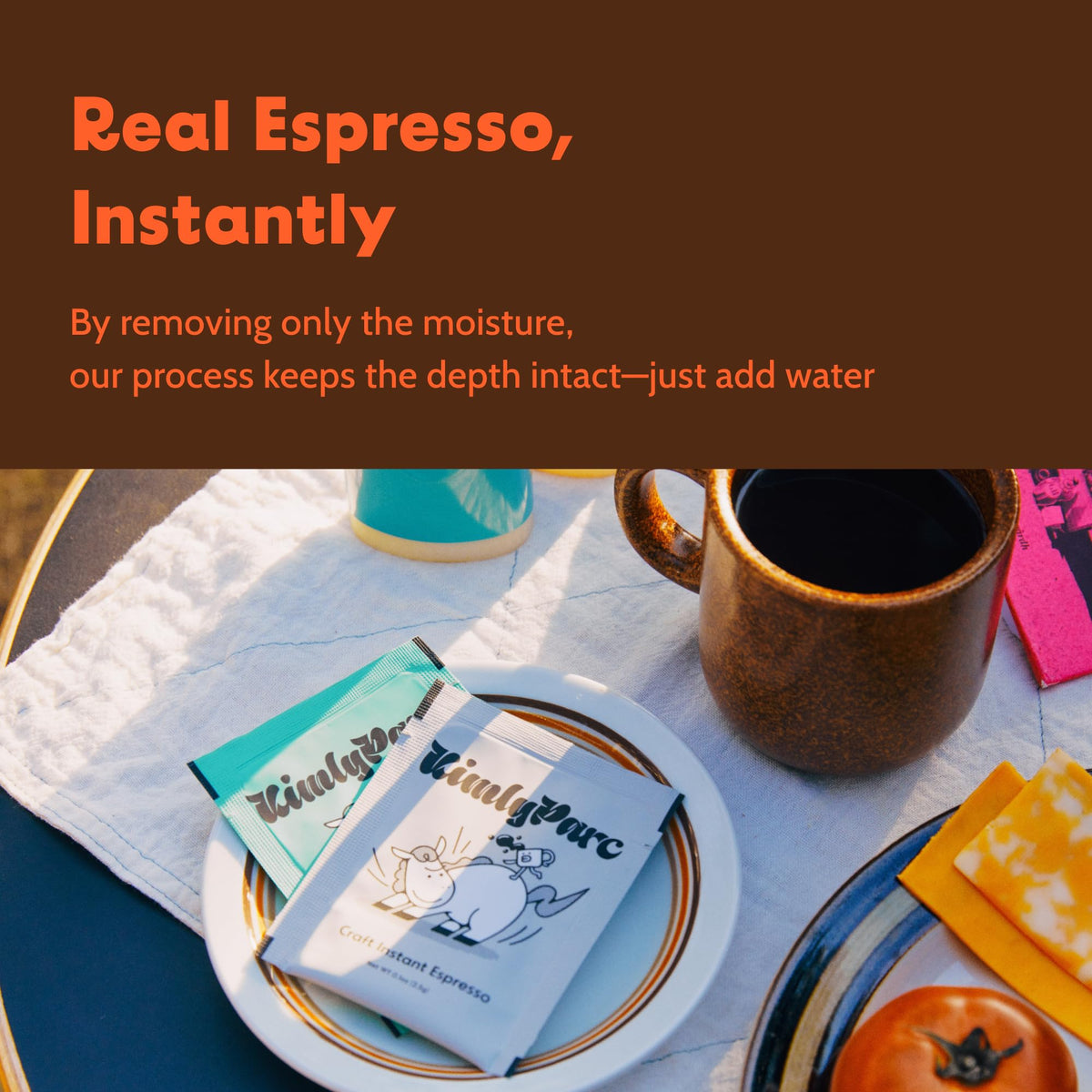Instant Espresso 6 Packets x 0.1 oz Medium Dark Roast Sugar-Free H619829