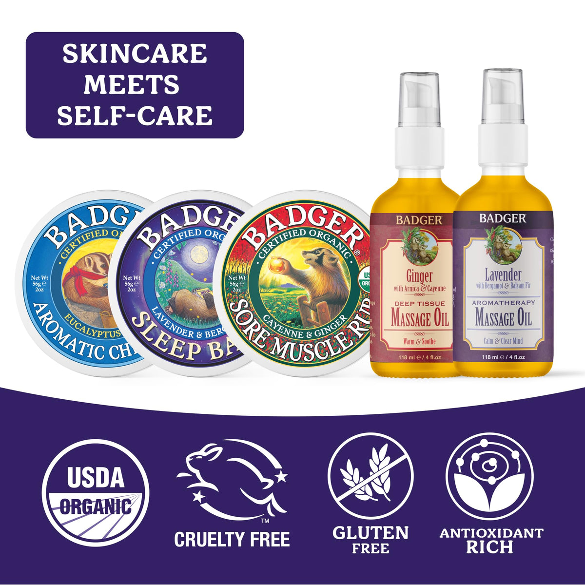 Organic Lavender Massage Oil 4 fl oz V3496