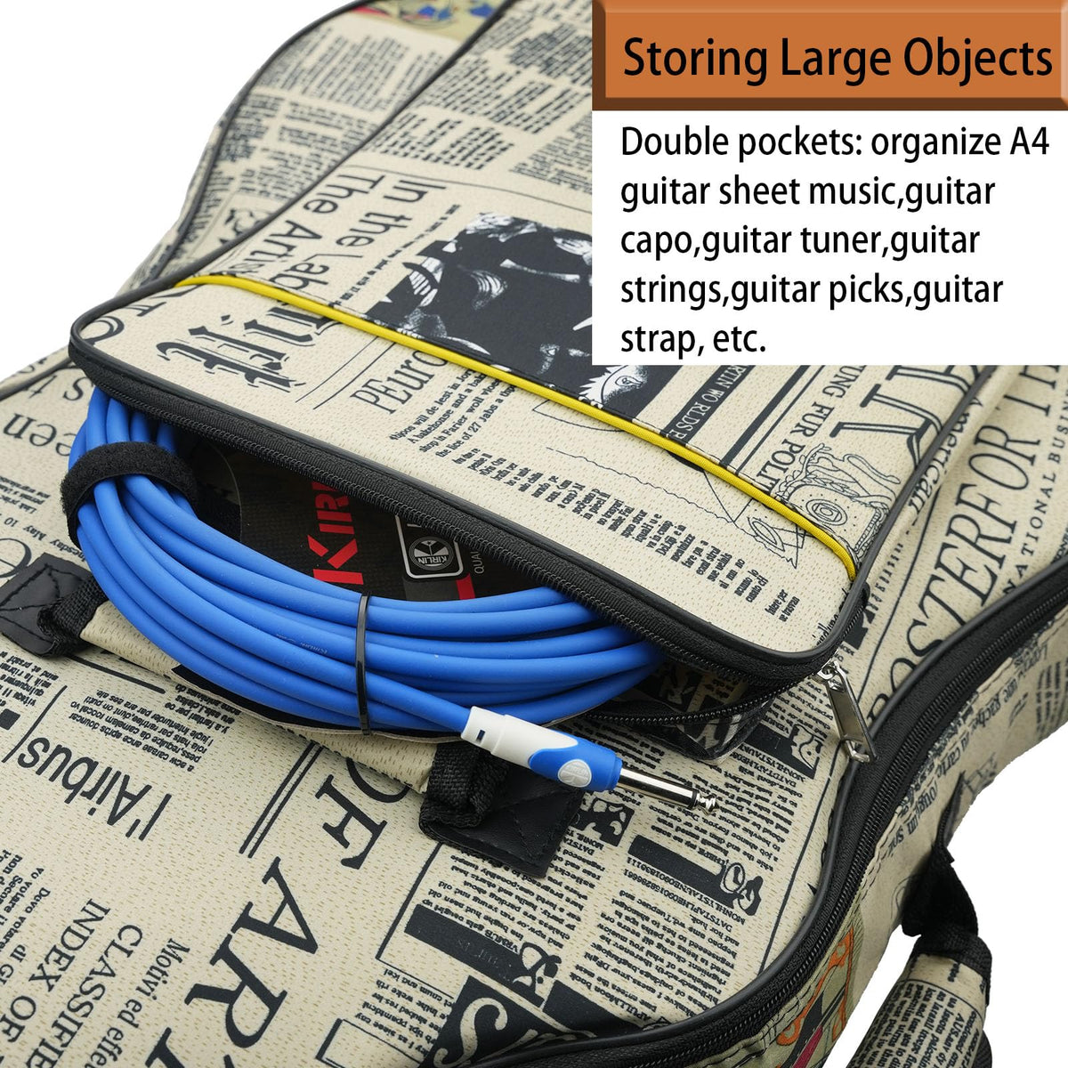 36/38 Inch Acoustic Guitar Gig Bag with 6mm Padding Y6417