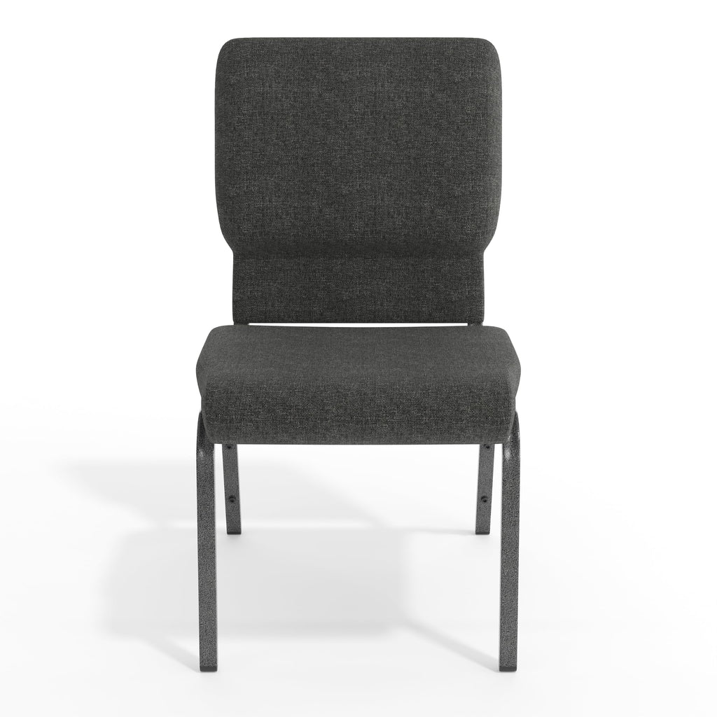 Dark Gray Fabric Stacking Church Chair 4 Pack B41853