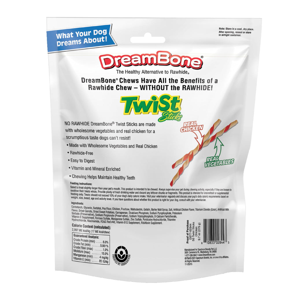 Rawhide-Free Dog Treats With Real Protein, 50 Count Q970260