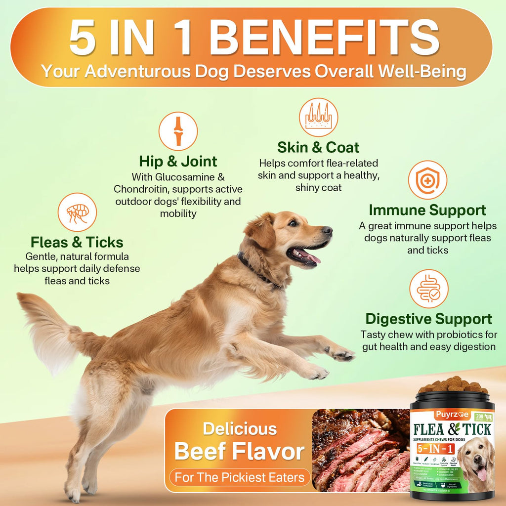 Flea and Tick Prevention for Dogs Chew F8758
