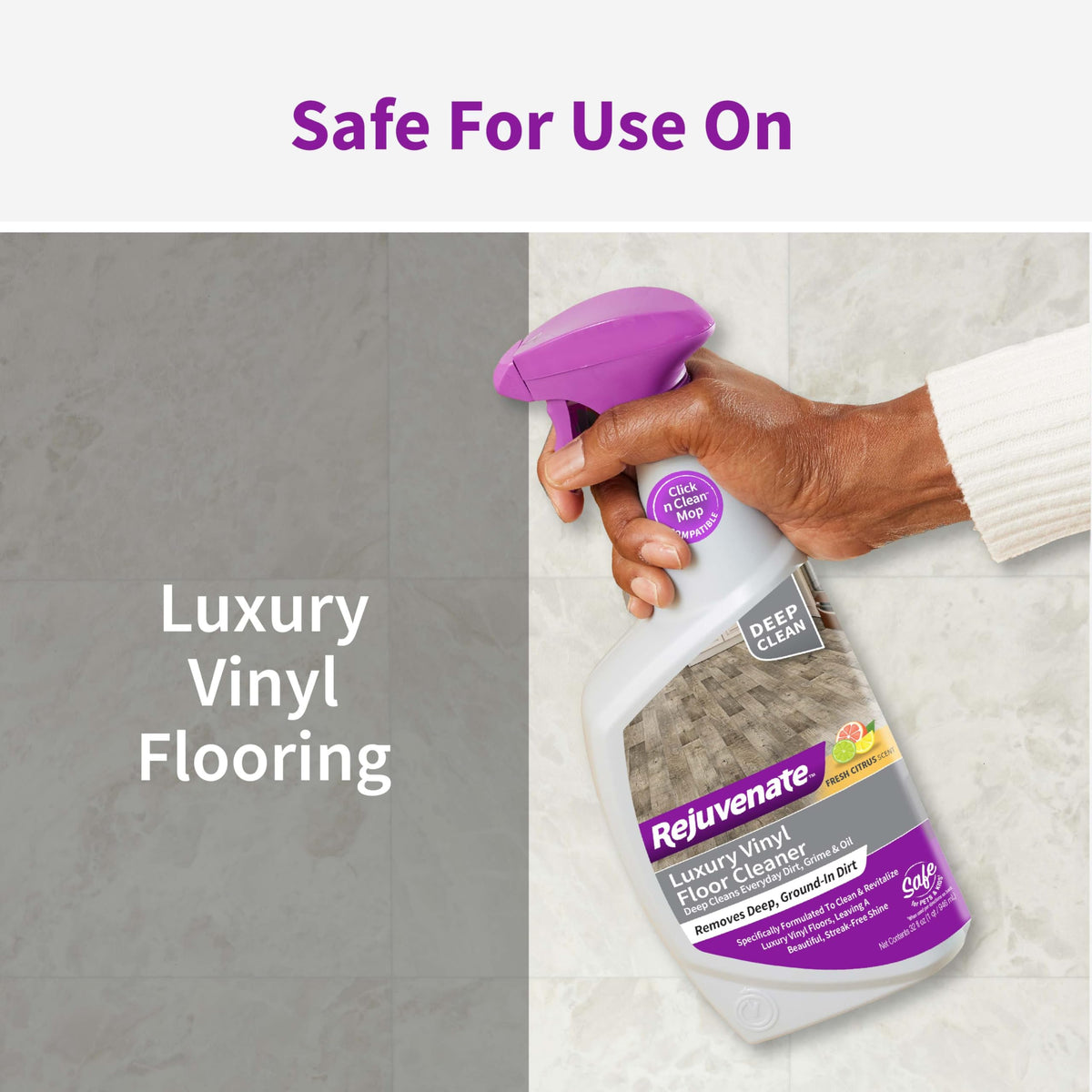 Luxury Vinyl Floor Cleaner, Fresh Citrus Scent, 32 Oz N6161