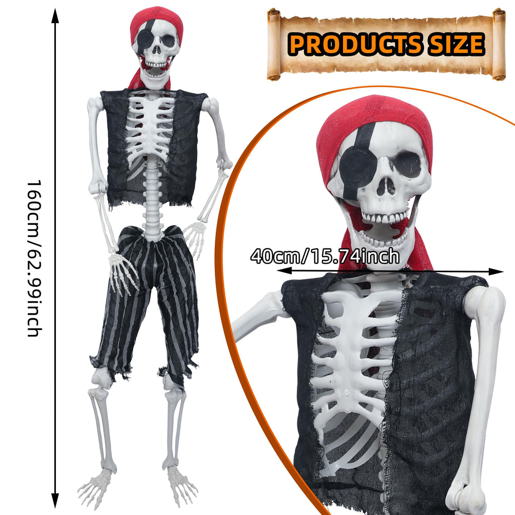 5.4ft Posable Life Size Skeleton with Movable Joints V3245