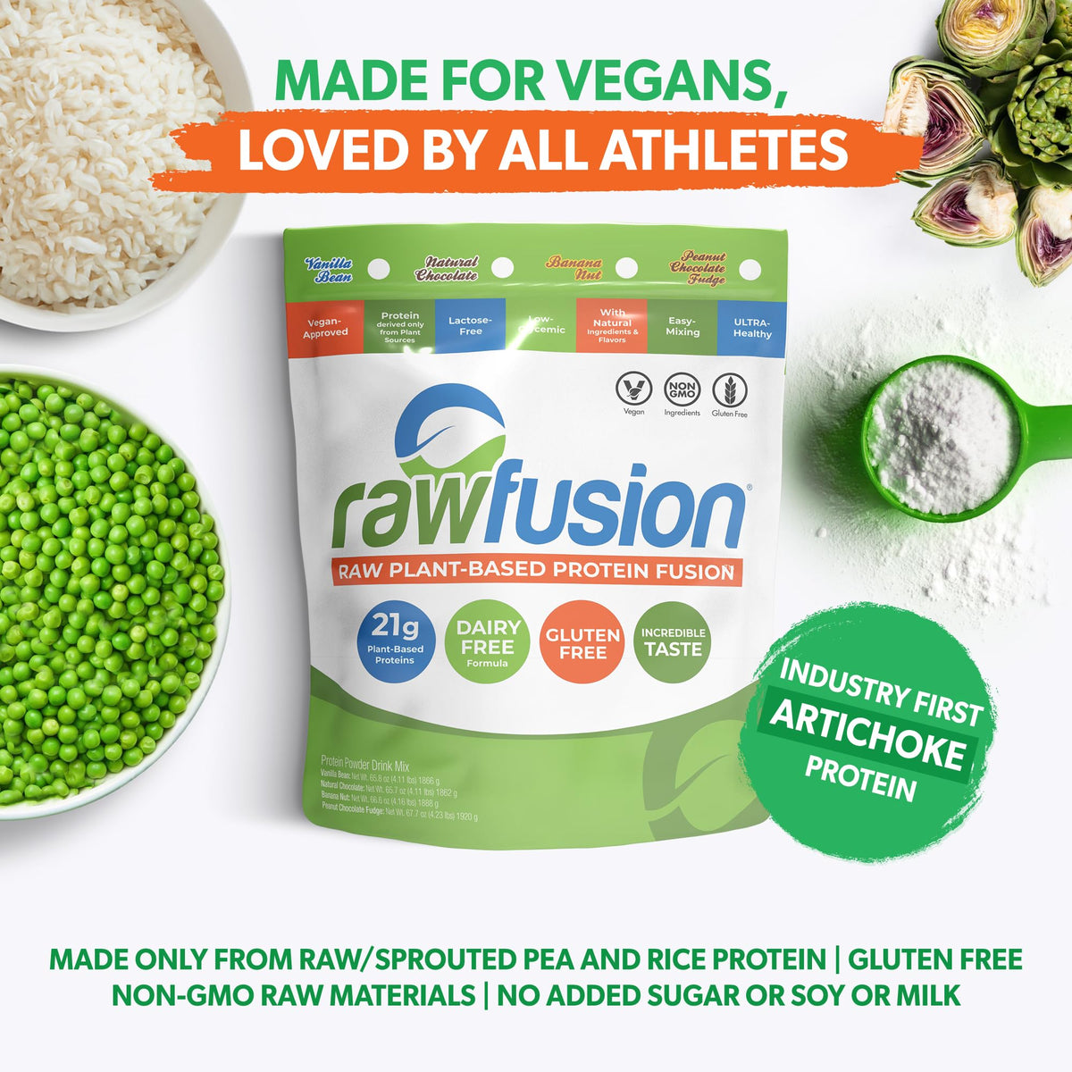 Vegan Protein Powder Vanilla Bean 60 Servings R39419