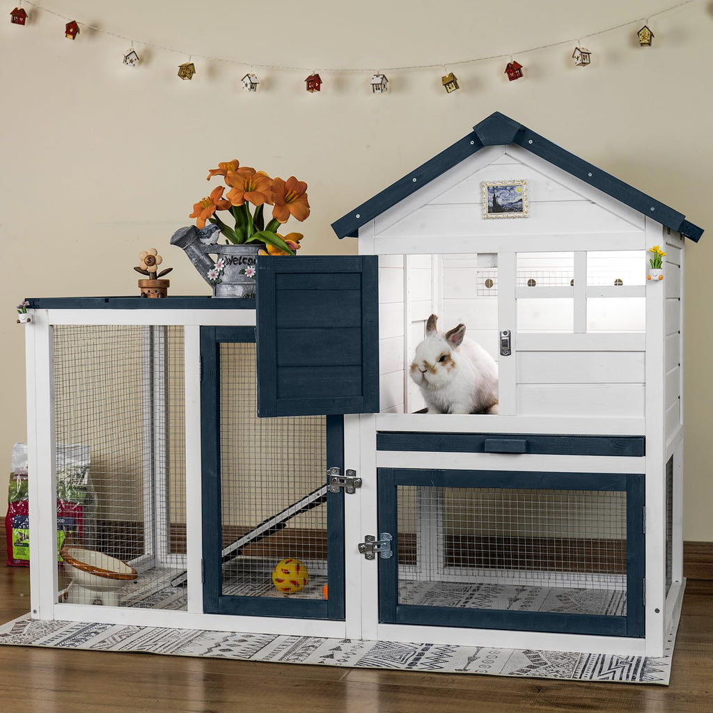 Indoor Outdoor Rabbit Cage with Weatherproof Roof V38448