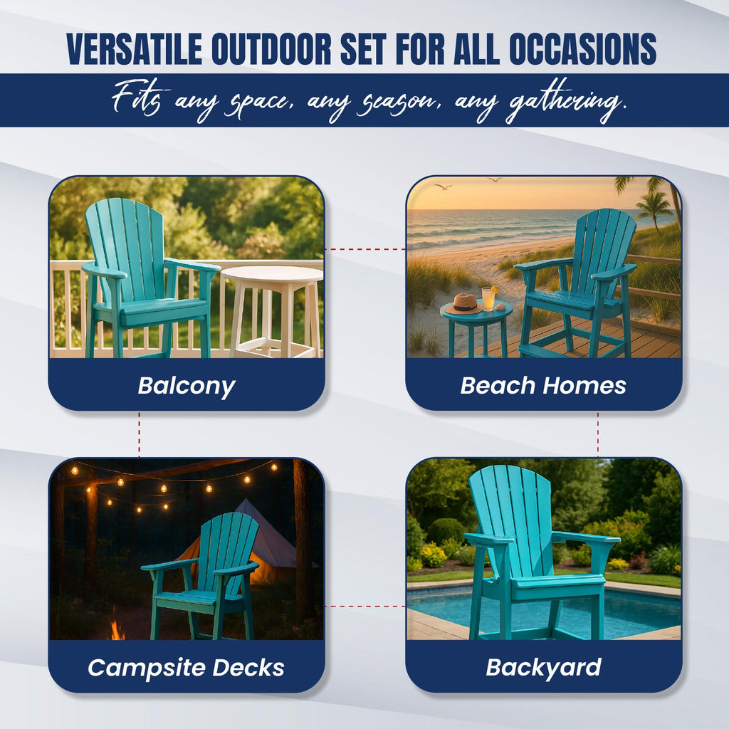 Teal HDPE Adirondack Chair Z6801