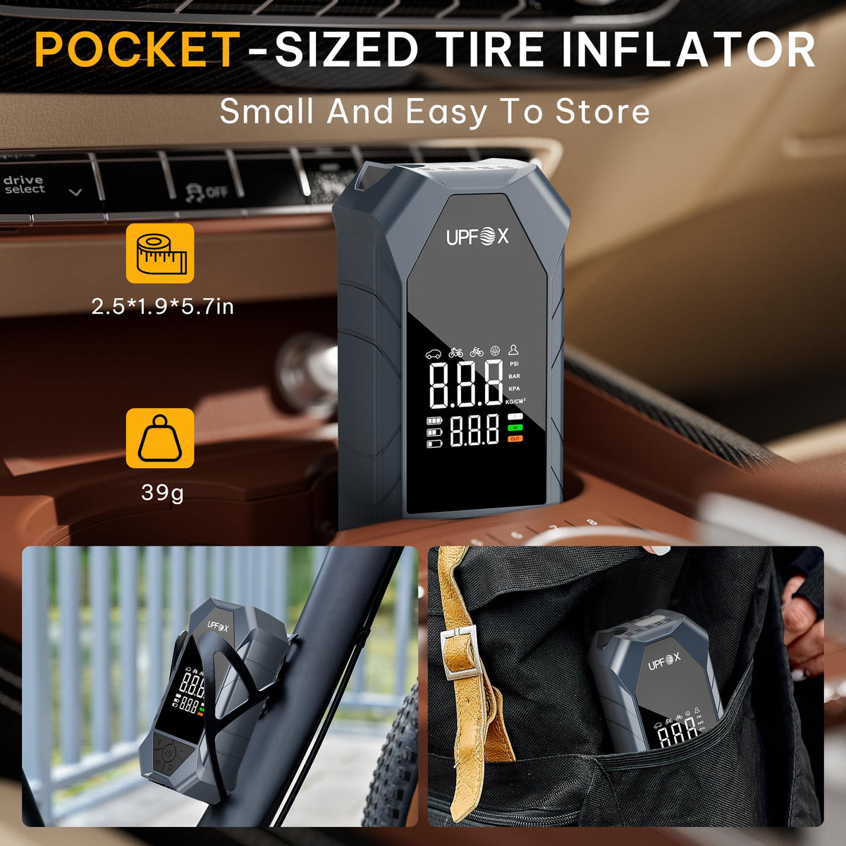 Portable Air Compressor 150PSI Digital Tire Inflator D90628