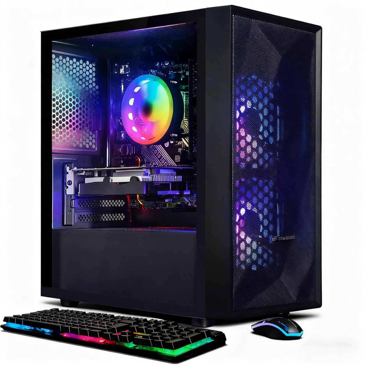 Gaming PC Bundle with 24 Inch FHD LED Monitor, GeForce RTX 2060 6G, Intel Core I5, 16G RAM, 512G SSD D316