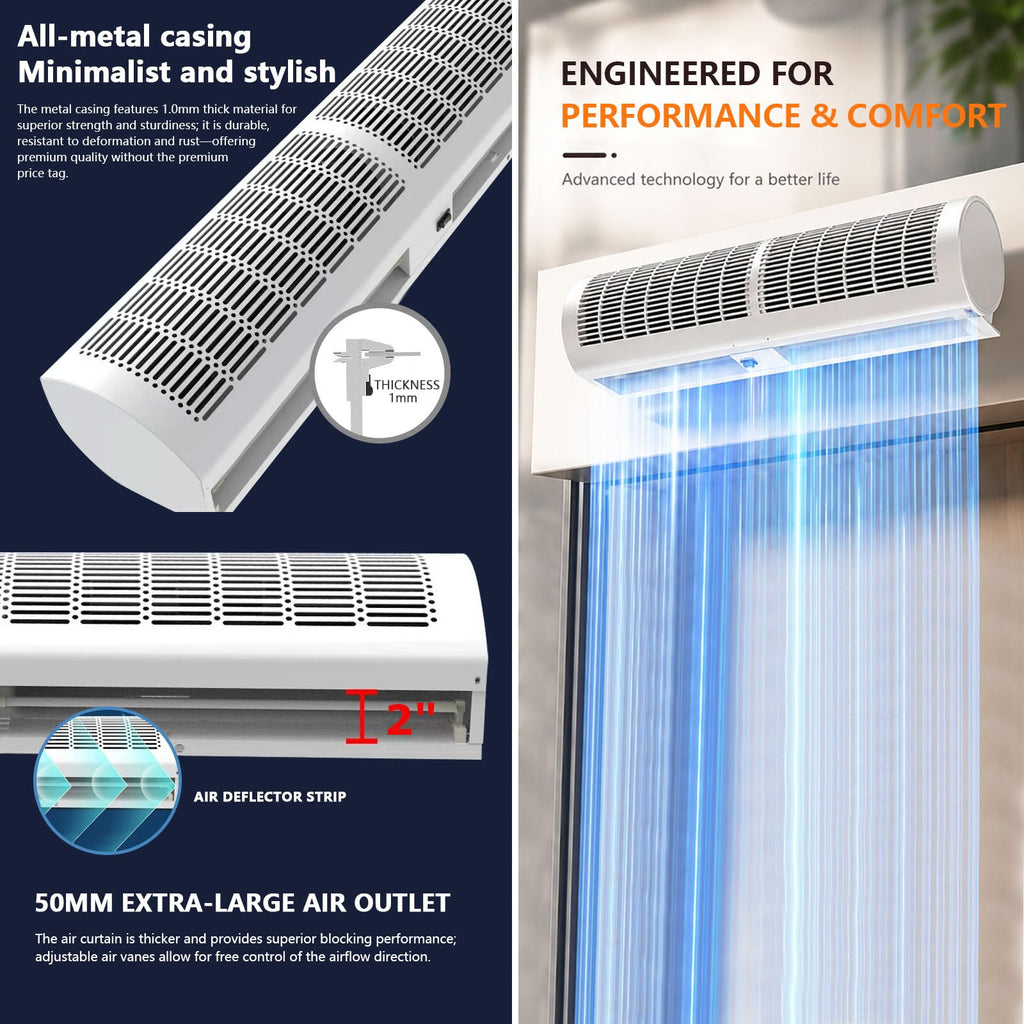 2-Speed Air Curtain Machine with Remote Control B902909