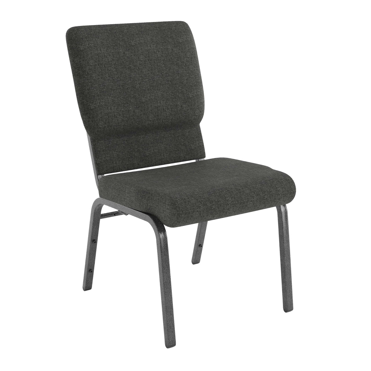 Dark Gray Fabric Stacking Church Chair 4 Pack B41853