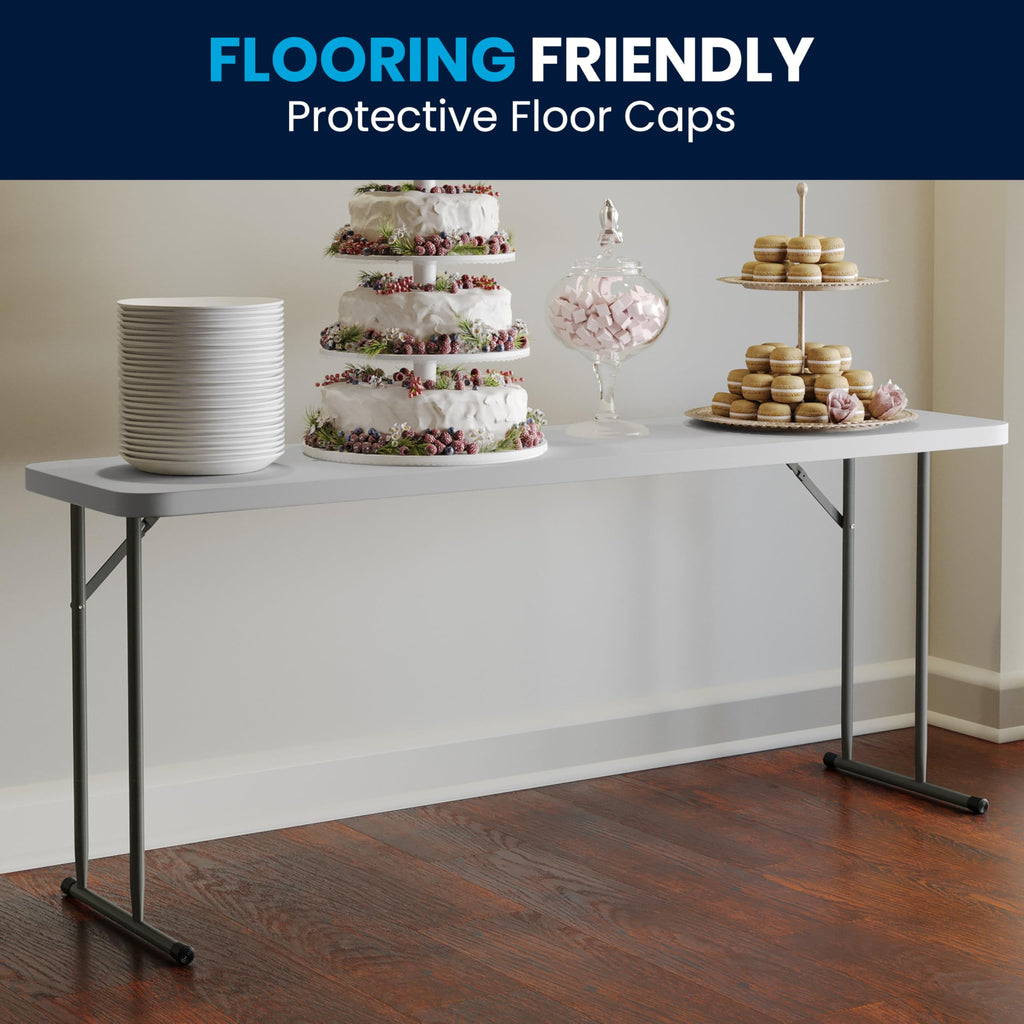 6 ft Plastic Folding Training Table Q25833