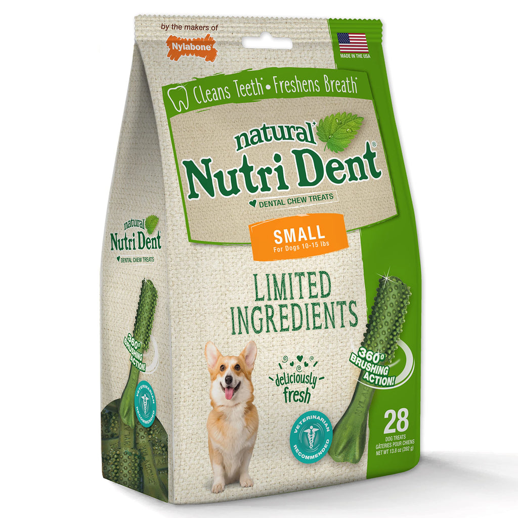 Natural Dog Dental Chews, Small 28 Count G95060