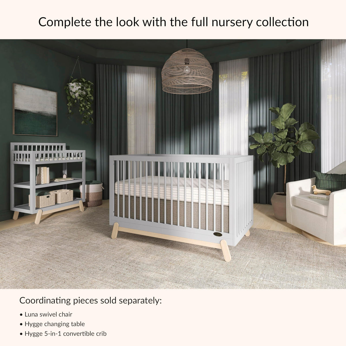 Baby Changing Table with Safety Rails and Storage Shelves J79548