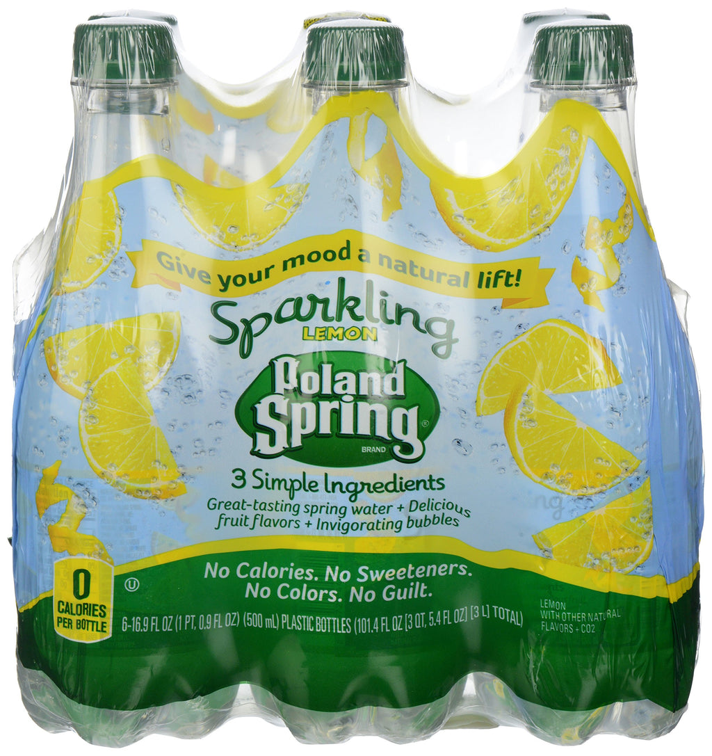 Sparkling Spring Water Lemon 16.9 oz 24 Count T200526