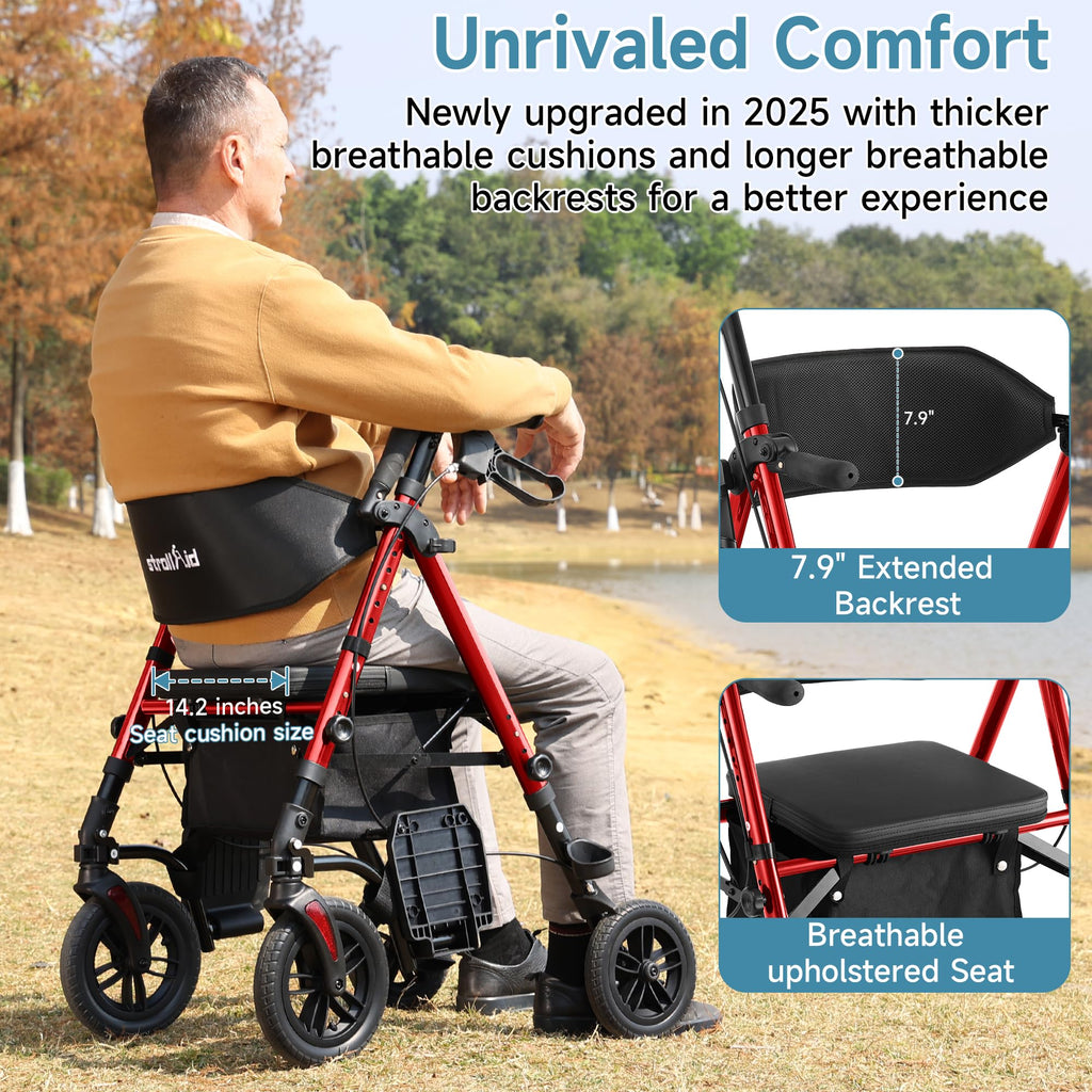 2 in 1 Rollator Wheelchairs Combo with Seat U7858