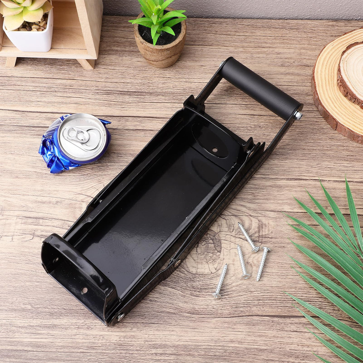 Heavy Duty Stainless Steel Wall Mounted Can Crusher P9400